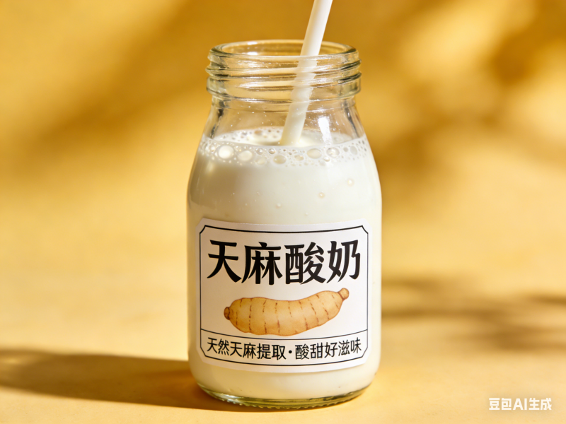 生成天麻酸奶图片